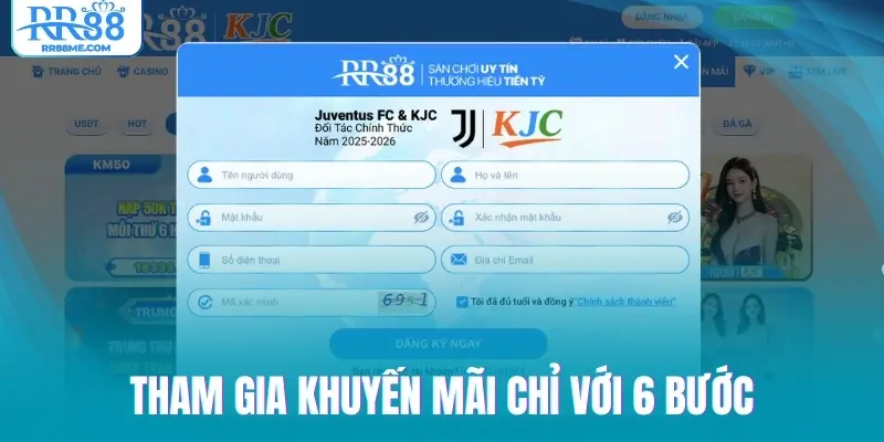 Tham gia khuyến mãi chỉ với 6 bước